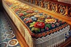 DALL·E-2025-06-30-20.34.24-Extreme-close-up-photorealistic-surreal-detail-of-a-single-embroidered-step-inside-the-Aveiro-Railway-Station-in-the-style-of-Milic-of-Macva.-The-st