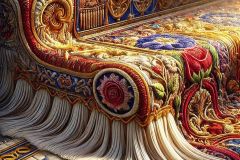 DALL·E-2025-06-30-20.34.30-Extreme-close-up-photorealistic-surreal-detail-of-an-embroidered-step-inside-the-Aveiro-Railway-Station-inspired-by-Milic-of-Macva.-The-surface-of-t