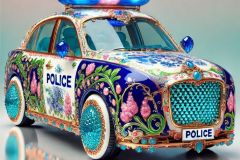 DALL·E-2025-09-20-16.12.10-An-ultra-hyperrealistic-vertical-full-body-3_4-perspective-view-of-a-fantastical-police-car-shown-as-if-in-a-surreal-pastel-toned-showroom.-The-car-i