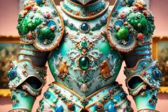 DALL·E-2025-09-20-16.13.05-An-ultra-hyperrealistic-vertical-close-up-of-a-fantastical-jewel-like-knights-armor-displayed-on-a-stand-as-if-in-a-luxurious-showroom.-The-armor-is