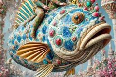 DALL·E-2025-09-20-16.14.39-An-ultra-hyperrealistic-vertical-close-up-surreal-scene-inspired-by-Mary-Ooms-showing-a-strange-man-and-woman-with-eccentric-mosaic-covered-bodies-ri