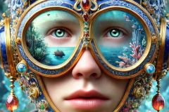 DALL·E-2025-09-20-16.15.12-An-ultra-hyperrealistic-vertical-close-up-surreal-portrait-inspired-by-Mary-Ooms-showing-a-young-adventurer-wearing-a-modern-jewel-like-diving-mask.-