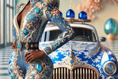 DALL·E-2025-09-20-16.15.39-An-ultra-hyperrealistic-vertical-close-up-surreal-scene-of-a-stunning-African-policewoman-standing-beside-a-fantastical-jewel-like-police-car.-The-wom