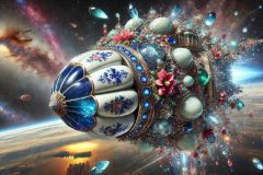 DALL·E-2025-09-20-16.15.57-An-ultra-hyperrealistic-horizontal-wide-surreal-scene-of-a-fantastical-jewel-like-spaceship-floating-in-outer-space.-The-spaceship-has-a-porcelain-lik