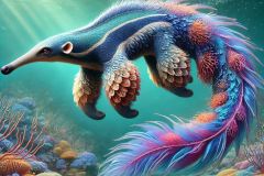 DALL·E-2025-07-01-20.13.03-A-full-body-photorealistic-image-of-a-colorful-surreal-underwater-creature-resembling-an-anteater-adapted-to-the-ocean.-The-creature-swims-graceful