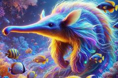 DALL·E-2025-07-01-20.13.07-An-extreme-close-up-photorealistic-and-vividly-colorful-underwater-scene-featuring-a-surreal-marine-creature-resembling-an-anteater.-The-creatures-l