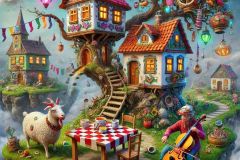 DALL·E-2025-07-01-20.13.45-An-extreme-close-up-photorealistic-and-surreal-image-of-a-joyful-and-strange-scene-in-a-colorful-floating-village-inspired-by-Yugoslav-naive-art.-A-