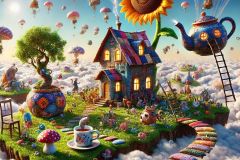 DALL·E-2025-07-01-20.14.04-An-extreme-close-up-photorealistic-and-surreal-image-of-a-joyful-and-imaginative-floating-village-above-the-clouds-inspired-by-Yugoslav-naive-art.-N