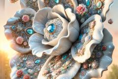 DALL·E-2025-09-28-17.34.13-An-ultra-hyperrealistic-vertical-surreal-scene-in-the-style-of-Mary-Ooms-focusing-entirely-on-a-single-gigantic-porcelain-flower-opened-wide.-The-glo