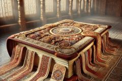 DALL·E-2025-07-01-20.22.09-Photorealistic-surreal-image-of-an-enormous-folkloric-book-resting-on-the-floor-of-a-grand-dimly-lit-hall-inspired-by-Milic-of-Macva.-The-book-is-ri