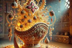 DALL·E-2025-07-01-20.22.33-Photorealistic-surreal-image-of-a-fantastical-folkloric-object-that-does-not-exist-inspired-by-Milic-of-Macva.-The-object-is-shown-from-a-slightly-fu