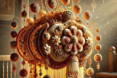 DALL·E-2025-07-01-20.22.32-Photorealistic-surreal-image-of-a-fantastical-folkloric-object-that-does-not-exist-inspired-by-Milic-of-Macva.-The-object-is-shown-from-a-slightly-fu