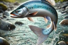 DALL·E-2025-07-02-20.24.59-An-ultra-detailed-photorealistic-close-up-of-a-beautiful-fish-leaping-out-of-a-clear-mountain-stream-during-the-day.-The-fish-is-captured-mid-air-ar