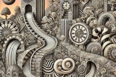 DALL·E-2025-07-16-21.10.40-A-surreal-and-richly-detailed-Zentangle-inspired-dreamscape.-The-scene-features-flowing-abstract-landscapes-filled-with-impossible-architecture-like-