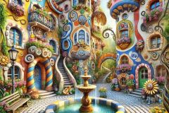 DALL·E-2025-07-18-22.37.17-A-whimsical-fairy-tale-style-scene-featuring-two-beautiful-colorful-houses-with-curved-lines-mosaic-facades-and-artistic-details-inspired-by-Hunde