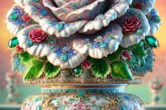 DALL·E-2025-09-28-17.41.50-An-ultra-hyperrealistic-vertical-surreal-scene-of-a-gigantic-porcelain-rose-displayed-in-an-ornate-porcelain-vase-with-different-vibrant-colors.-The-r