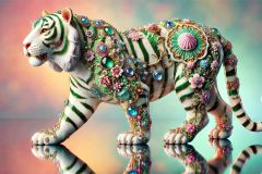 DALL·E-2025-09-28-17.41.54-An-ultra-hyperrealistic-surreal-scene-of-a-majestic-porcelain-tiger-crafted-in-ornate-Mary-Ooms-style.-The-tigers-body-is-made-of-glossy-porcelain-r