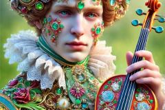 DALL·E-2025-10-11-00.34.30-An-ultra-hyperrealistic-vertical-surreal-close-up-in-Mary-Ooms-style-showing-a-single-baroque-musician-playing-an-ornate-instrument.-The-musician-wea