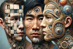 DALL·E-2025-10-11-00.39.34-An-ultra-hyperrealistic-vertical-surreal-close-up-portrait-of-three-men-sitting-together-their-heads-shown-very-close-in-one-frame-with-a-little-spa