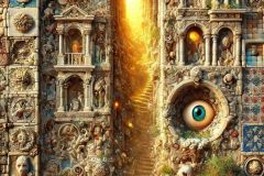 DALL·E-2025-07-11-21.35.51-A-photorealistic-close-up-vertical-scene-titled-Life-Behind-the-Walls-showing-a-surreal-and-mystical-vision-of-hidden-life-within-ancient-ornate-
