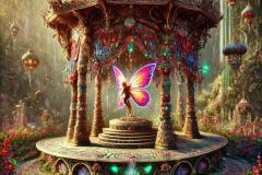 DALL·E-2025-07-11-21.38.02-A-hyper-photorealistic-close-up-vertical-fantasy-garden-scene-during-a-glowing-summer-day.-In-the-center-stands-a-breathtaking-bamboo-gazebo-designed