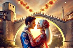 DALL·E-2025-08-28-20.36.27-Ultra-photorealistic-hyper-detailed-vertical-extreme-close-up-of-a-modern-young-man-and-woman-in-Mostar.-They-are-dancing-closely-faces-almost-touch