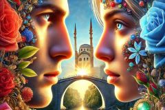 DALL·E-2025-08-28-20.39.08-Ultra-photorealistic-hyper-detailed-vertical-surreal-close-up-inspired-by-Milic-od-Macve.-A-modern-young-man-and-woman-face-each-other-very-closely-o