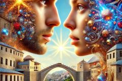 DALL·E-2025-08-28-20.39.21-Ultra-photorealistic-hyper-detailed-vertical-surreal-extreme-close-up-inspired-by-Milic-od-Macve.-A-modern-young-man-and-woman-face-each-other-very-c