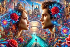 DALL·E-2025-08-31-15.04.51-Ultra-photorealistic-hyper-detailed-wide-surreal-scene-inspired-by-Milic-od-Macve.-Extreme-close-up-of-a-modern-young-man-and-woman-in-the-foreground