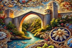 DALL·E-2025-08-31-15.05.39-Ultra-photorealistic-hyper-detailed-surreal-close-up-inspired-by-Milic-od-Macve.-A-richly-ornate-fabric-like-a-luxurious-carpet-glows-in-summer-sunli