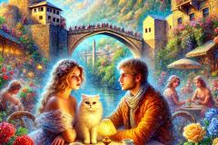 DALL·E-2025-08-31-15.07.57-A-surreal-close-up-inspired-by-Milic-od-Macve-but-now-reimagined-entirely-in-the-style-of-impressionism.-A-beautiful-young-woman-and-a-young-man-are-