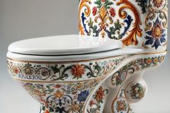 DALL·E-2025-09-02-20.59.35-A-photorealistic-close-up-of-a-white-porcelain-toilet-but-its-entire-smooth-surface-is-painted-with-ornate-azulejos-style-designs.-The-toilet-is-perf