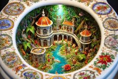 DALL·E-2025-09-02-21.00.09-A-photorealistic-close-up-of-a-white-porcelain-toilet-displayed-as-an-art-piece-but-inside-the-toilet-bowl-is-a-surreal-miniature-world.-Instead-of-w