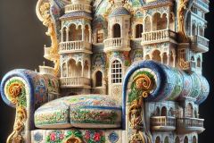 DALL·E-2025-09-02-21.00.46-A-surreal-photorealistic-vision-of-a-gigantic-armchair-designed-as-a-fantastical-building.-The-entire-armchair-is-ornate-and-colorful-covered-with-a