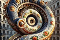 DALL·E-2025-09-02-21.01.04-A-surreal-photorealistic-vision-of-a-gigantic-armchair-designed-as-a-fantastical-spiral-shaped-building.-The-entire-armchair-twists-upward-in-a-grace