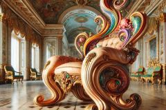 DALL·E-2025-09-12-23.06.52-A-photorealistic-close-up-of-a-magnificent-surreal-armchair-in-the-style-of-Salvador-Dali-placed-in-the-center-of-an-ornate-room.-The-armchair-has-fl