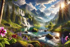 DALL·E-2025-09-12-23.58.00-A-breathtaking-photorealistic-view-of-incredibly-beautiful-nature.-The-scene-shows-majestic-mountains-in-the-distance-a-crystal-clear-river-flowing-t