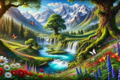 DALL·E-2025-09-12-23.58.18-An-ultra-photorealistic-view-of-stunning-natural-scenery-even-more-beautiful-and-detailed.-The-scene-features-majestic-snow-capped-mountains-a-shimm