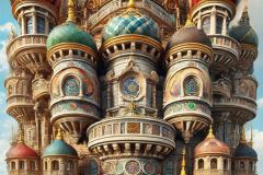 DALL·E-2025-09-13-00.34.55-A-photorealistic-vertical-view-of-a-majestic-round-shaped-fairytale-castle-inspired-by-German-castles-but-designed-with-rounded-towers-and-domes.-The