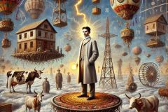 DALL·E-2025-06-28-12.44.49-A-close-up-photorealistic-surreal-scene-in-the-style-of-Milic-of-Macva-with-no-religious-symbols.-Nikola-Tesla-stands-at-the-center-calm-and-focuse