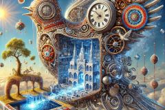 DALL·E-2025-06-28-12.46.21-A-photorealistic-surreal-scene-in-the-style-of-Milic-of-Macva-with-no-religious-symbols.-In-bright-summer-daylight-the-metallic-surreal-creature-beg