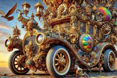 DALL·E-2025-09-13-00.37.24-An-ultra-hyperrealistic-horizontal-view-of-a-colossal-1850s-car-in-Gaudi-Dali-style-shown-extremely-close-up-and-filling-the-entire-frame-with-no-emp