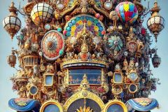 DALL·E-2025-09-13-00.37.29-An-ultra-hyperrealistic-vertical-view-of-a-colossal-1850s-car-in-Gaudi-Dali-style-shown-extremely-close-up-and-filling-the-entire-frame-with-no-empty