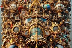 DALL·E-2025-09-13-00.37.31-An-ultra-hyperrealistic-vertical-view-of-a-colossal-1850s-car-in-Gaudi-Dali-style-shown-extremely-close-up-and-filling-the-entire-frame-with-no-empty