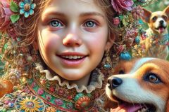 DALL·E-2025-09-13-00.37.53-An-ultra-hyperrealistic-close-up-in-the-style-of-Mary-Ooms-showing-a-young-girl-playing-with-a-dog-on-a-bright-summer-day.-Her-face-is-clearly-visibl