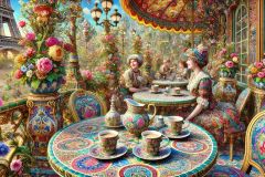 DALL·E-2025-09-13-00.39.19-A-hyperrealistic-horizontal-close-up-view-in-the-style-of-Mary-Ooms-showing-a-Paris-cafe-terrace-on-a-bright-summer-day.-Ornate-tables-decorated-with