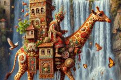 DALL·E-2025-06-28-12.46.49-An-ultra-close-up-photorealistic-surreal-summer-scene-in-the-style-of-Milic-of-Macva-with-no-religious-symbols.-In-front-of-the-fantastical-Jajce-wa