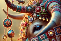 DALL·E-2025-06-28-12.47.27-An-ultra-close-up-photorealistic-surreal-summer-scene-in-the-style-of-Milic-of-Macva-with-no-religious-symbols.-Focused-on-the-decorated-horn-of-a-d