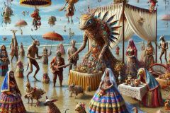 DALL·E-2025-06-29-00.39.42-A-photorealistic-surreal-beach-wedding-scene-in-the-style-of-Milic-of-Macva-filled-with-bizarre-and-fantastical-details.-The-main-focus-is-a-strange