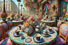 DALL·E-2025-09-13-00.39.21-A-hyperrealistic-horizontal-close-up-view-in-the-style-of-Mary-Ooms-showing-a-Paris-cafe-terrace-on-a-bright-summer-day.-Ornate-tables-decorated-with